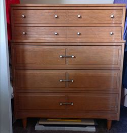 Tall Wood Dresser Chest of Drawers MCM