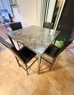 Dining Table Set with 4 Chairs