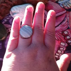 Sterling Silver Blue Lace Agate Ring