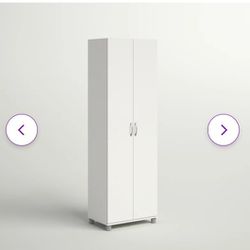 White Storage Closet/ Wordrobe/ Cupboard