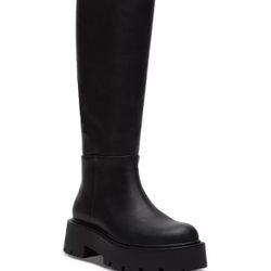 Madden Girl Crow Lug-Sole Knee High Boots
