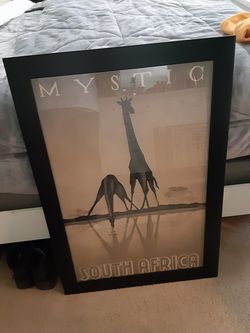 Giraffe framed poster