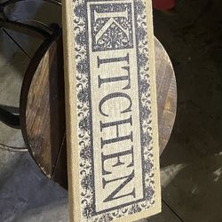 Burlap Kitchen Sign