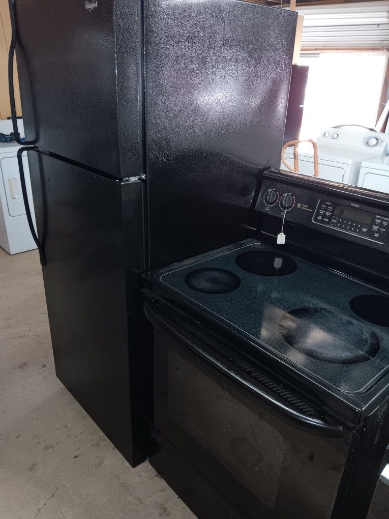 Whirlpool Refrigerator and GE Stove 