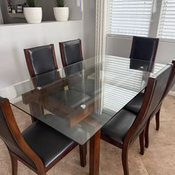Glass Kitchen Table With Six Chairs