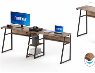 FITUEYES Two Person Desk 81.1-in Multiple Colors/Finishes Modern/Contemporary 2-person De
