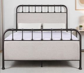 Brand New Black & Grey Queen Bed Frame (Eastern King)