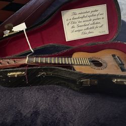 Miniature Guitar Signed By Evis Acoustic 
