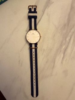 DW Watch, Blue and White Strap