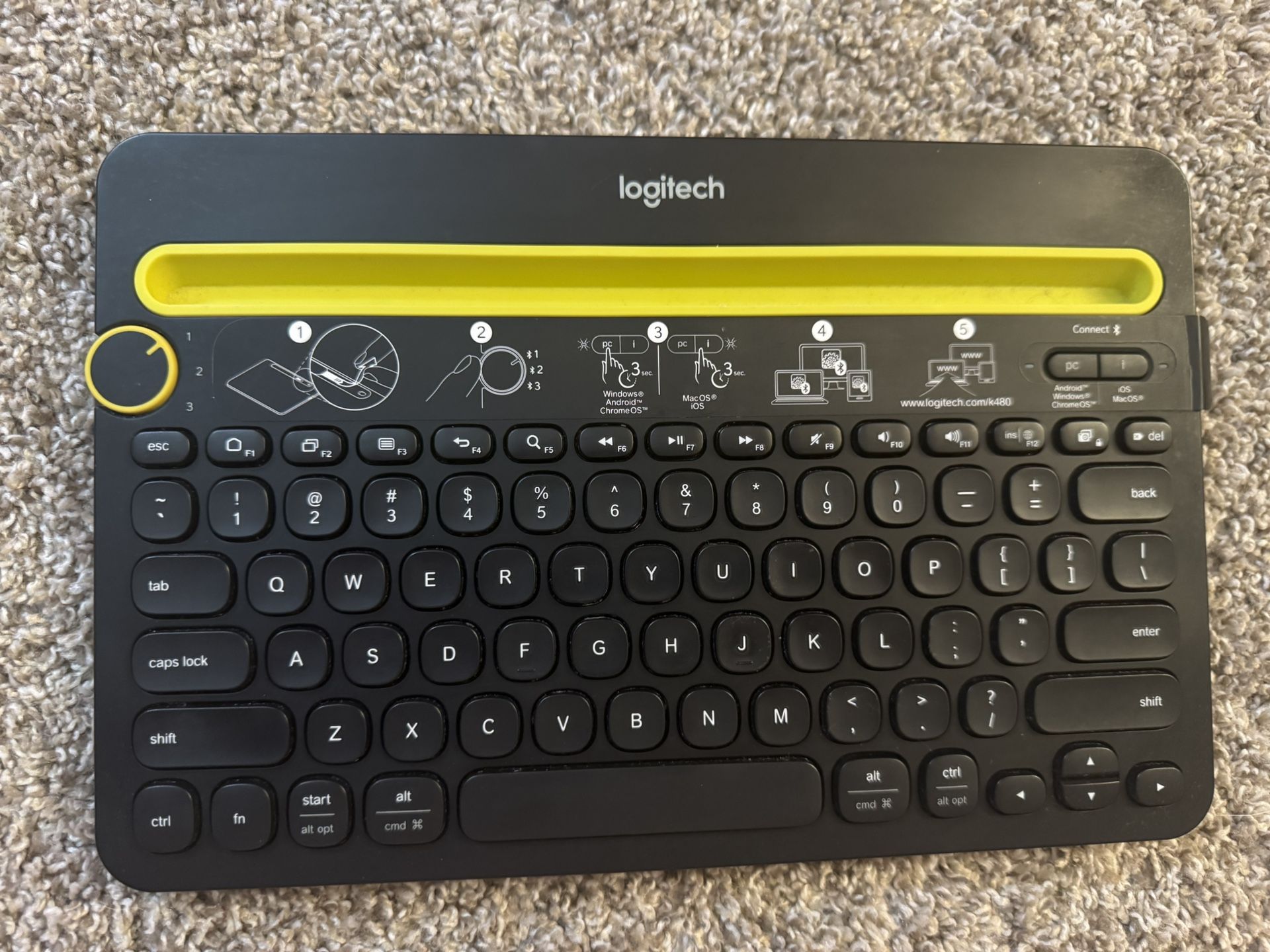 Logitech K480 Bluetooth keyboard