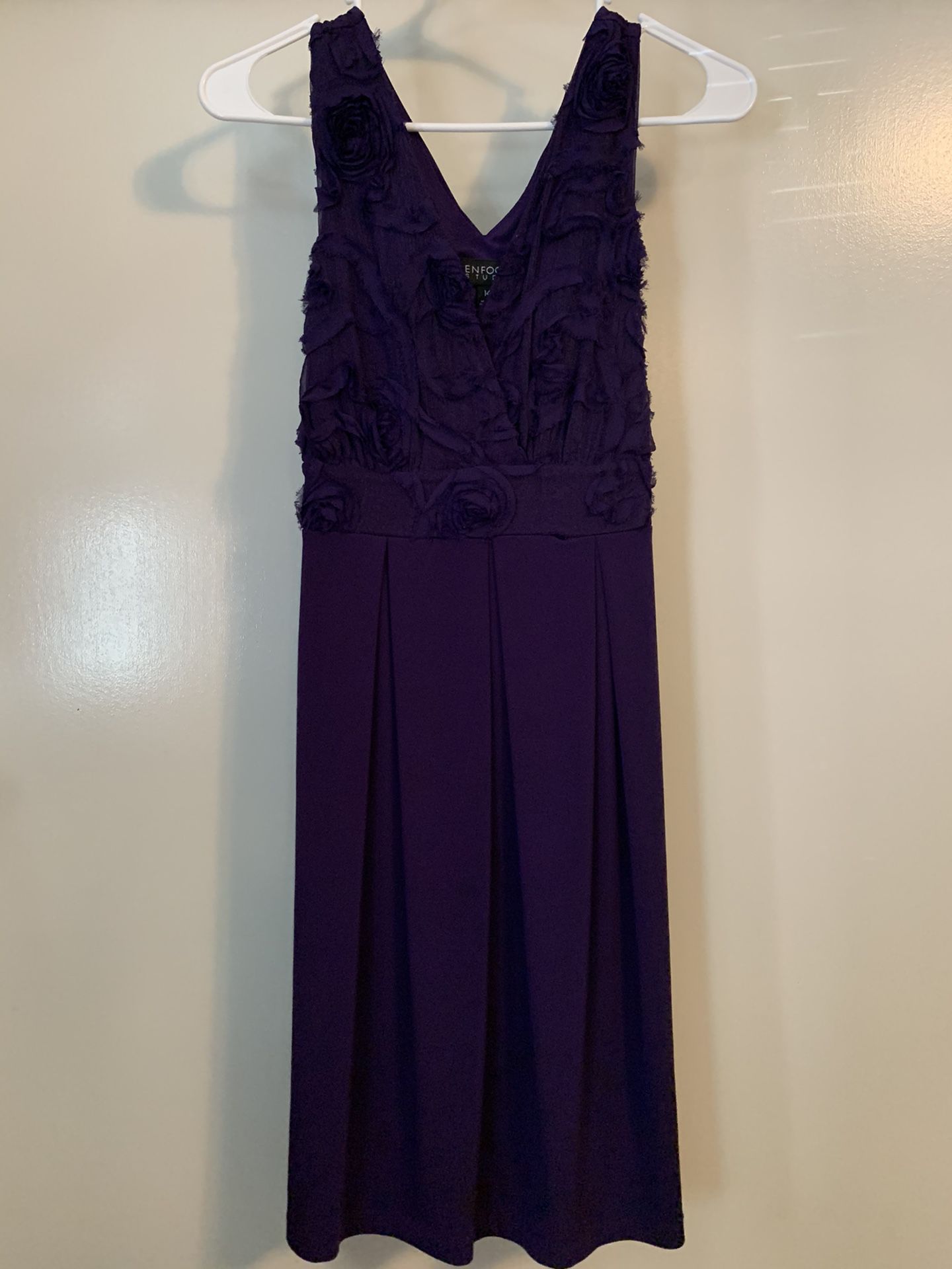 En Focus Studio Purple Rhinestone Embellished Fit And Flare Party Dress .