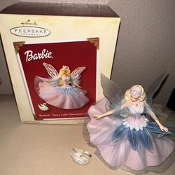 HALLMARK Keepsake 2003 BARBIE SWAN LAKE Fairy Christmas Ornament SET OF 2 NEW