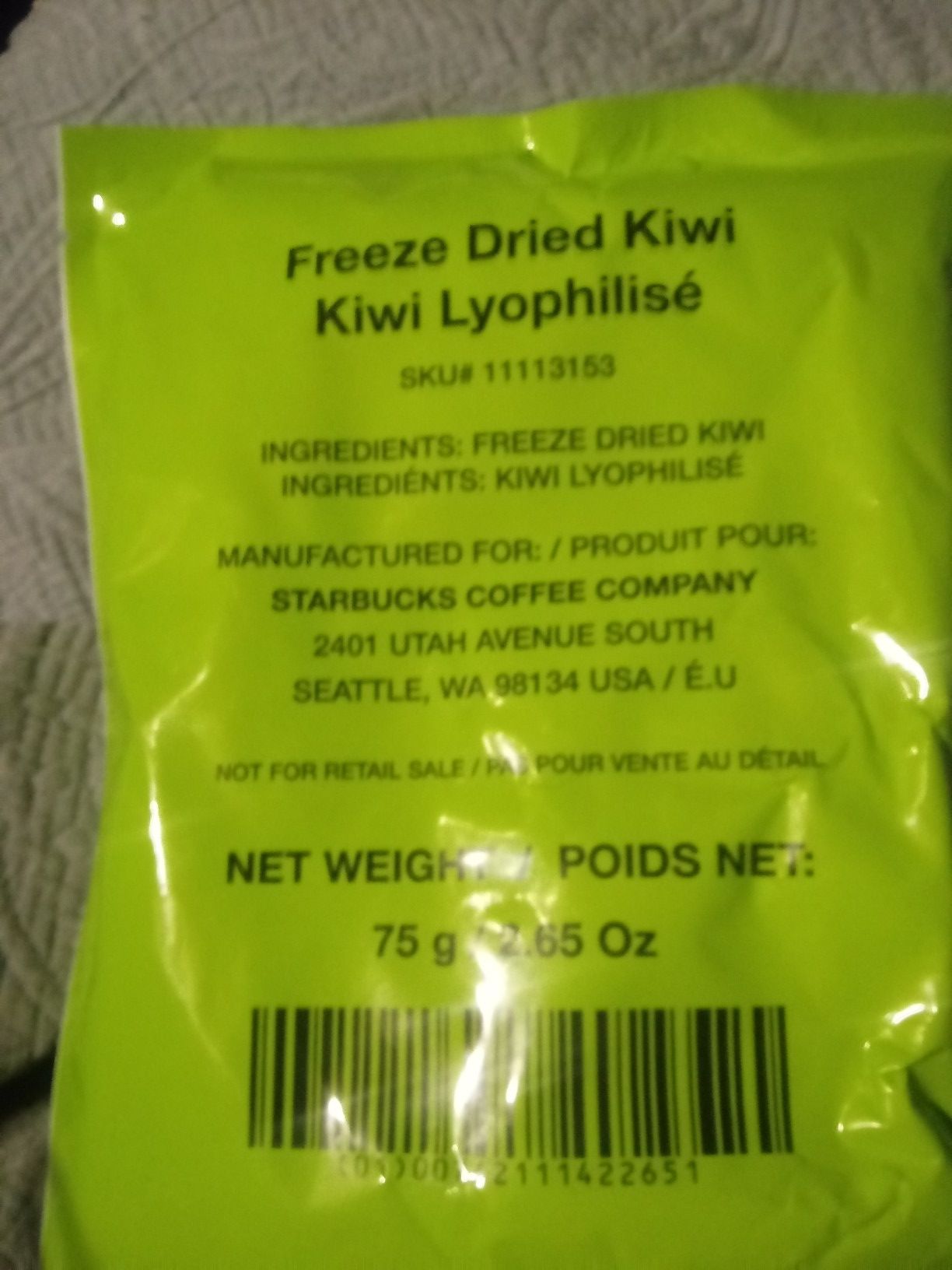 Freexe dried kiwi