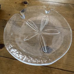 Glass Sand Dollar Plate 