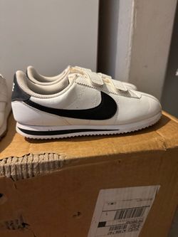 Nike Cortez White Black Velcro Sneakers