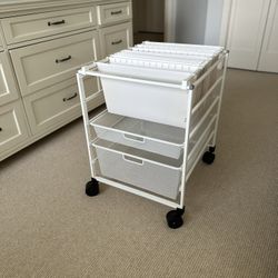 Elfa Filing Cabinet In White