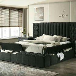 Queen Storage Bed Frame, Furniture Sectional Avail 