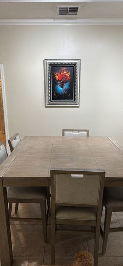 Light gray dining table