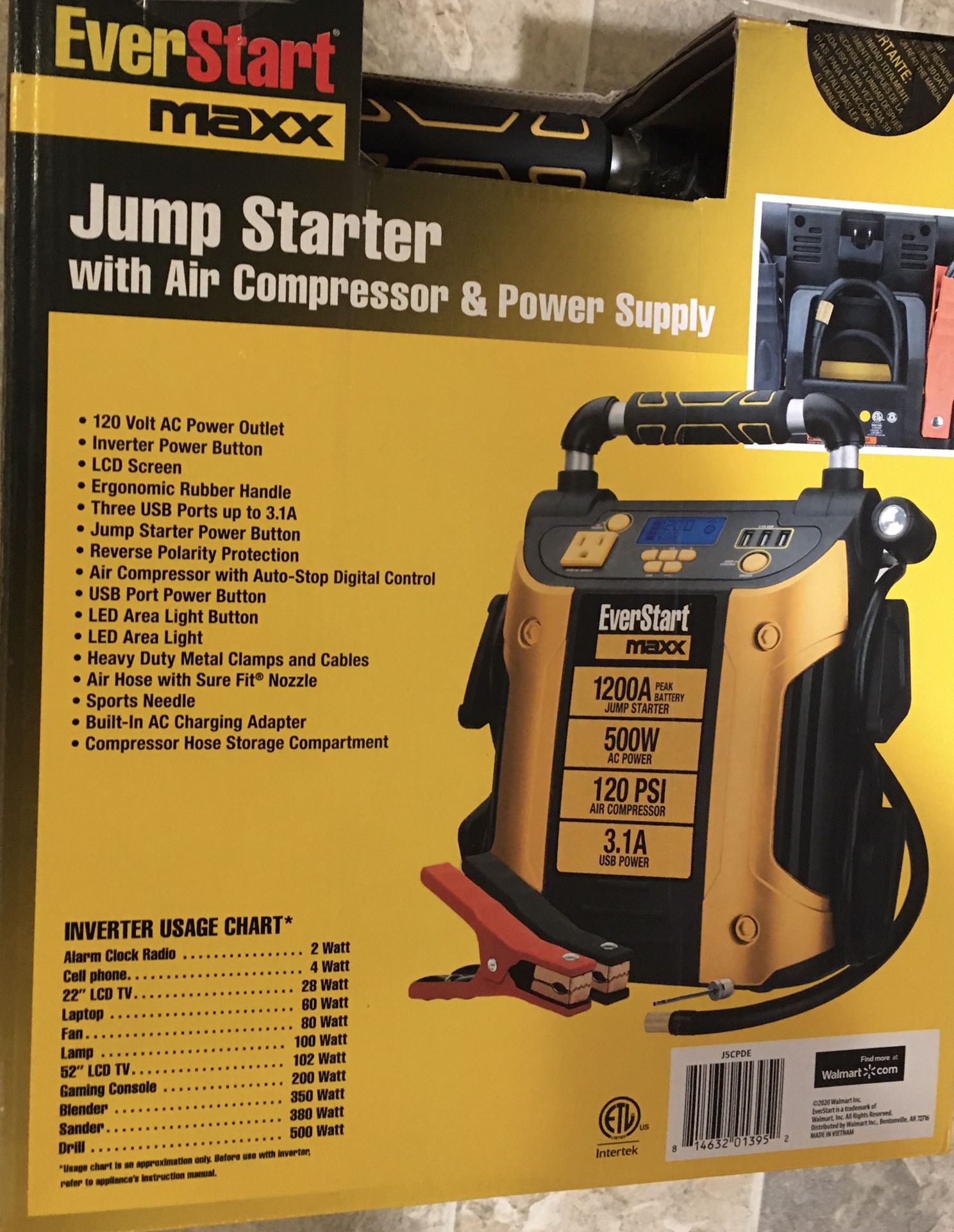 Everstart Jump Starter/power Pack w/compressor