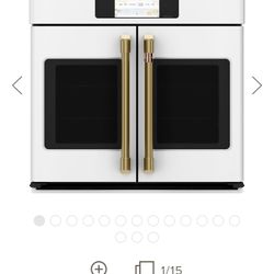Brand new GE Cafe matte white French door built in single wall oven 