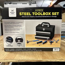 Member’s Mark 11” Toolbox With 5 Piece Tool Set, Black