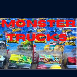 Hot Wheels Monster Trucks Set Of 4 Cars For $10