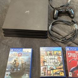 PS4 Pro With 4 Games 