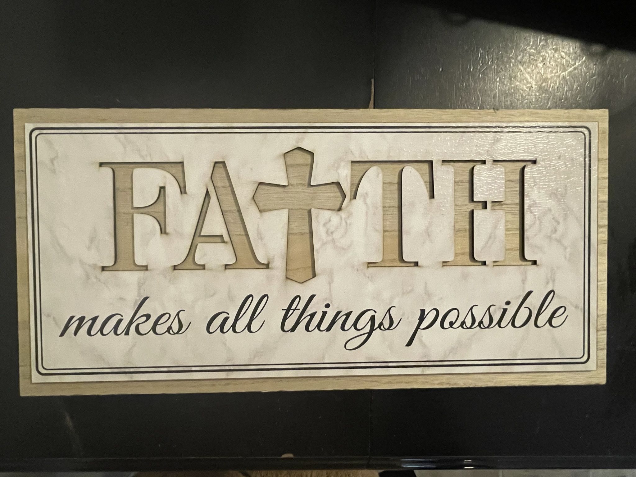 Wooden FAITH Wall Hanging Sign