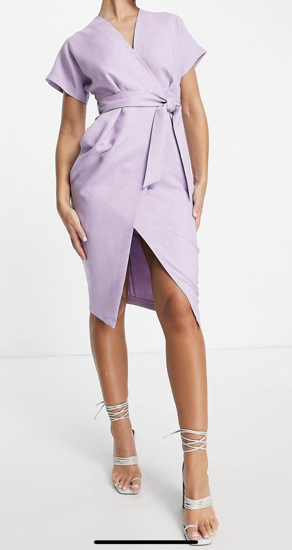 Women's Brand New Wrap Dress midi Lilac