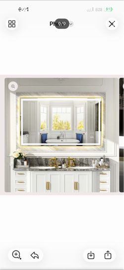 60"x36" LED Bathroom Mirror black and Gold Available!! $160