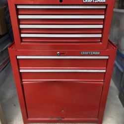 Vintage Craftsman 4 Drawer Middle Tool Box + Bottom - Made in USA
