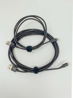 (2) Lightning Charging cables - 3ft and 10ft - Nylon Braided