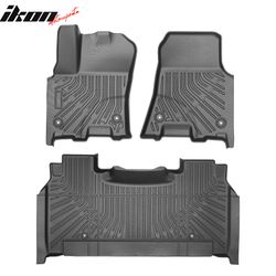 Fits 2025 Ram 1500 Crew Cab Floor Mats TPE All Weather Carpet 3D 1st 2nd Row Liner