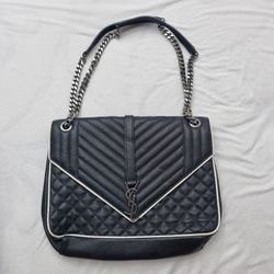 Vintage YSL Leather Bag, Large, Yves Saint Laurent