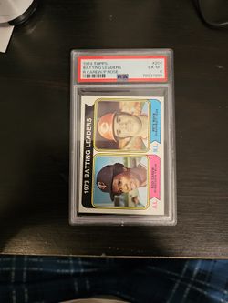 1974 Topps Batting Leaders Rod Carew and Pete Rose PSA GRADED 6 EX-MT