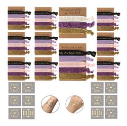 11 Pack Bachelor Hair Ties Set To Have and to Hold Your Hair Back Bride and Bridesmaid Party Favors