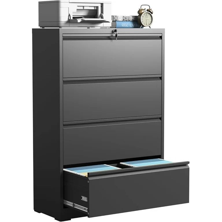 Lockable 4-Drawer Metal File Cabinet – Heavy Duty Storage