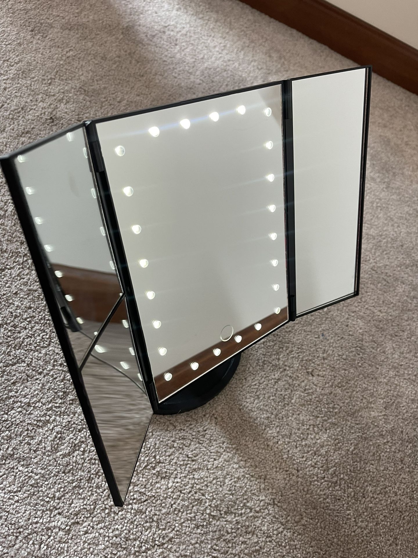 Tri-Fold Lighted Vanity Mirror