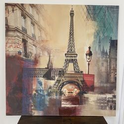 Eiffel Tower Canvas Print 40”x40”