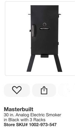 Masterbuilt 30 in. Analog Electric Smoker in Black with 3 Racks