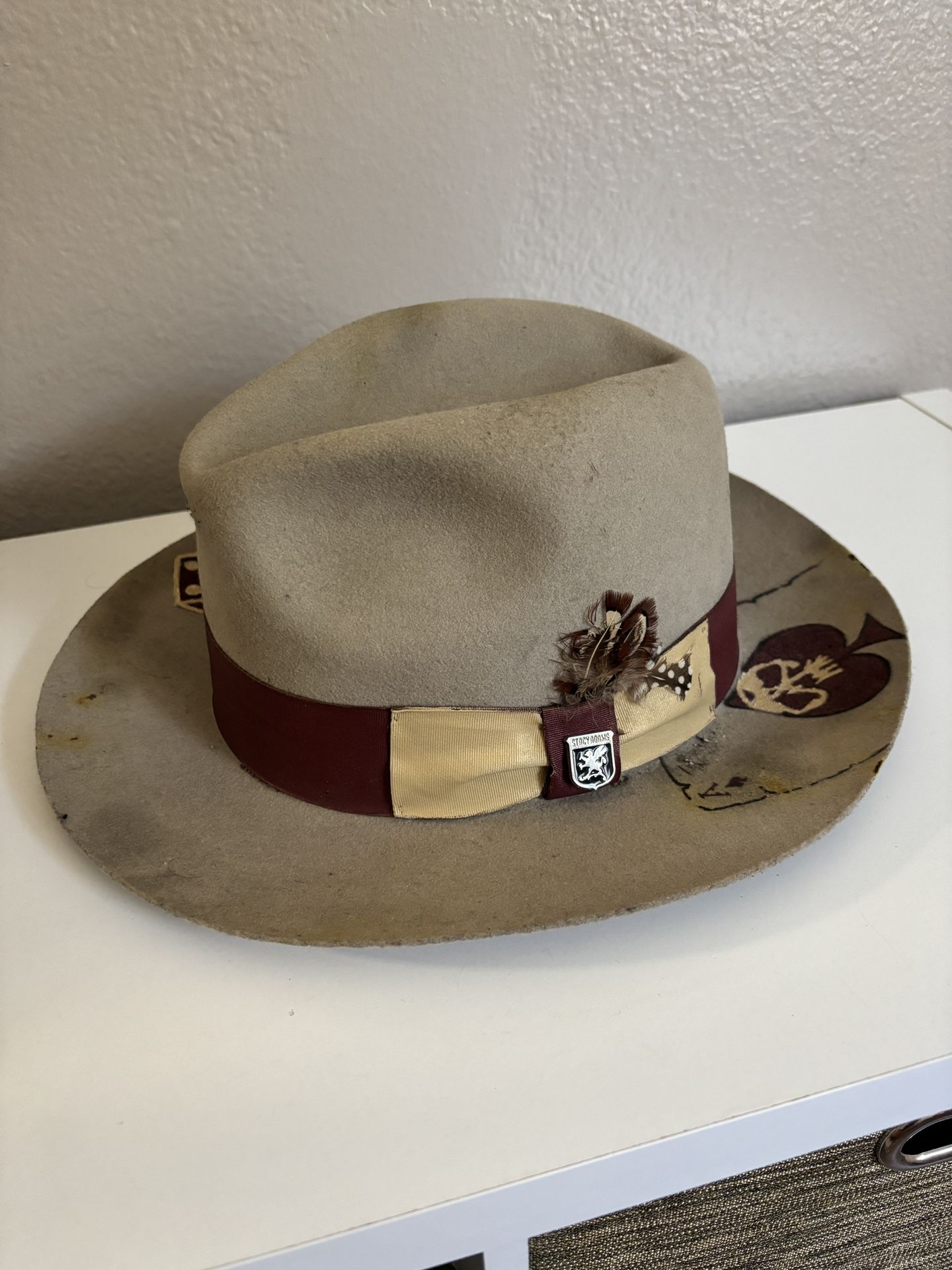 Stacy Adam's Custom Fedora Hat, Medium, Wool Felt Fedora Hat