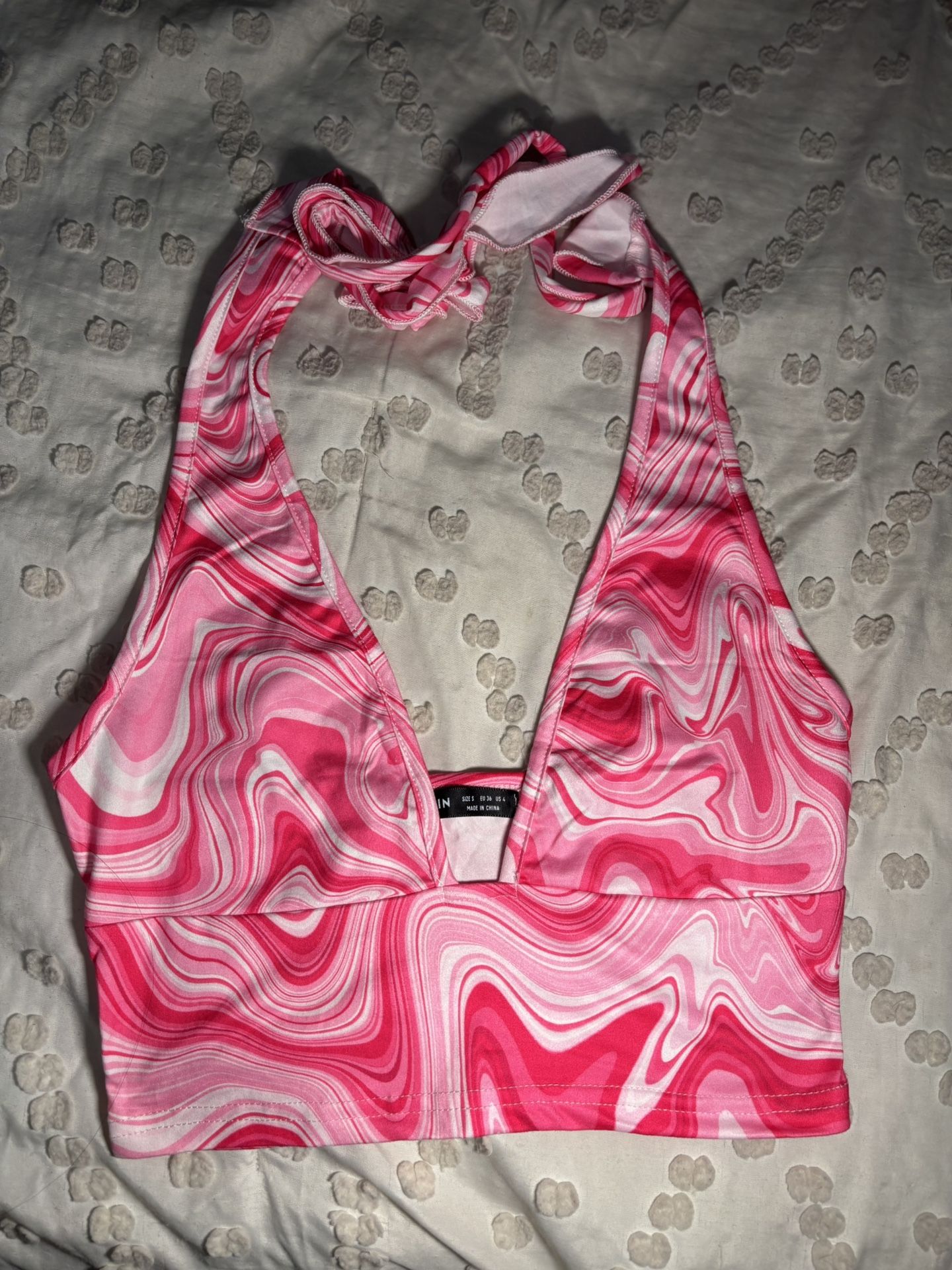 Pink W design Halter Top 