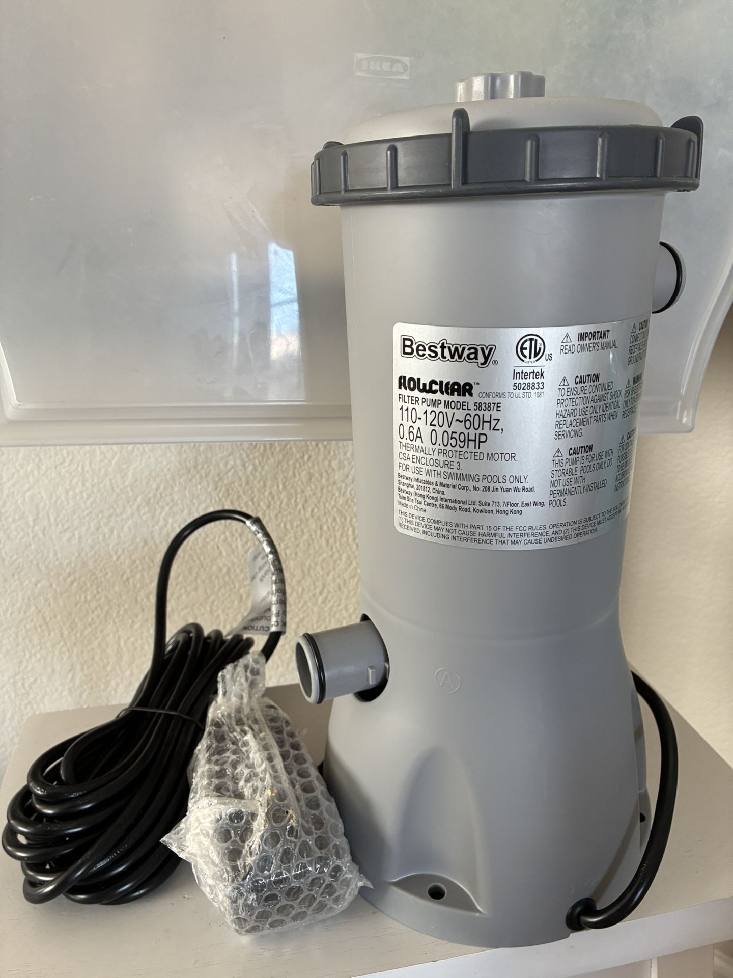 Bestway Above Ground Pool Pump New