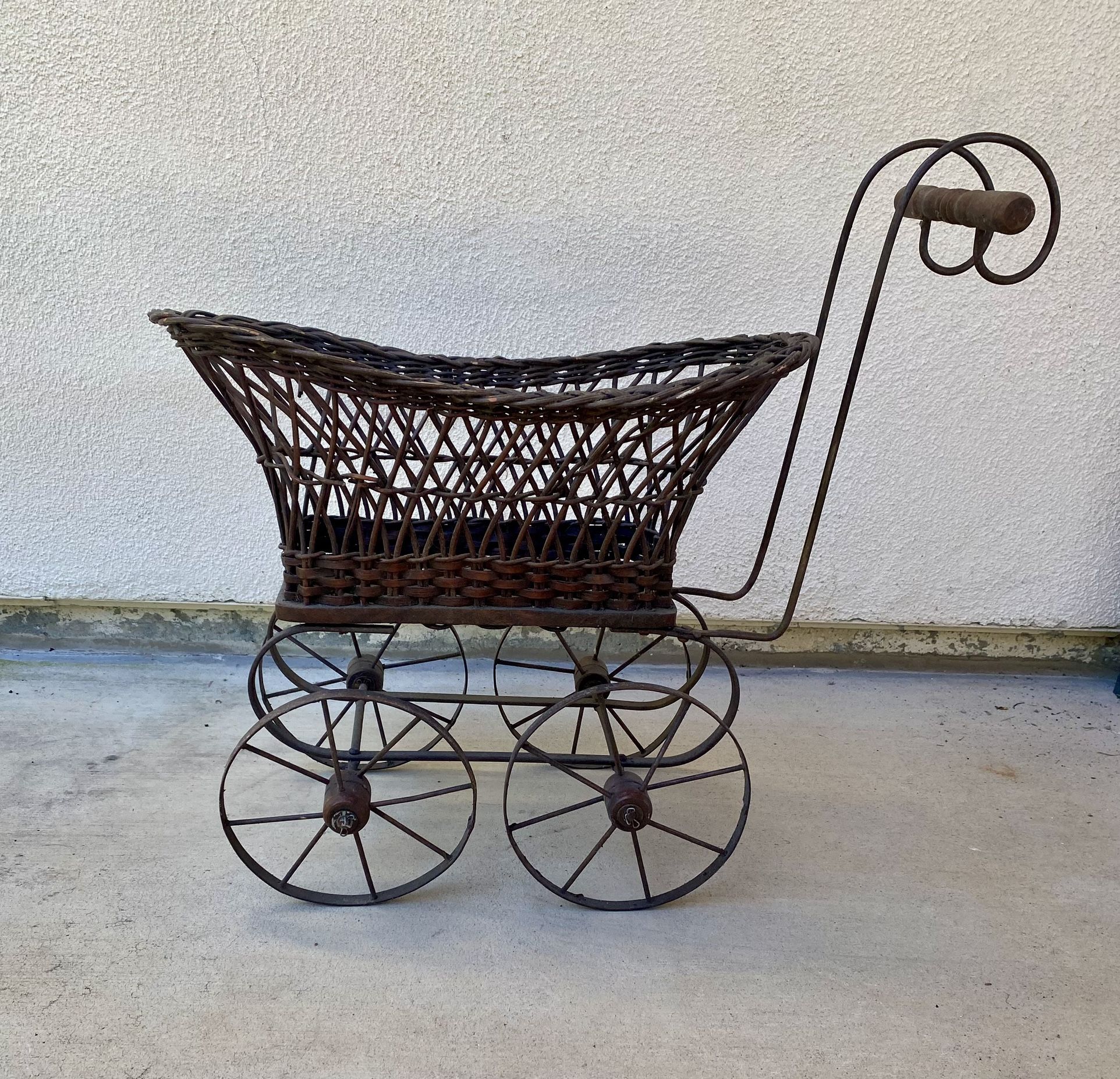 Antique Victorian Wicker Stroller