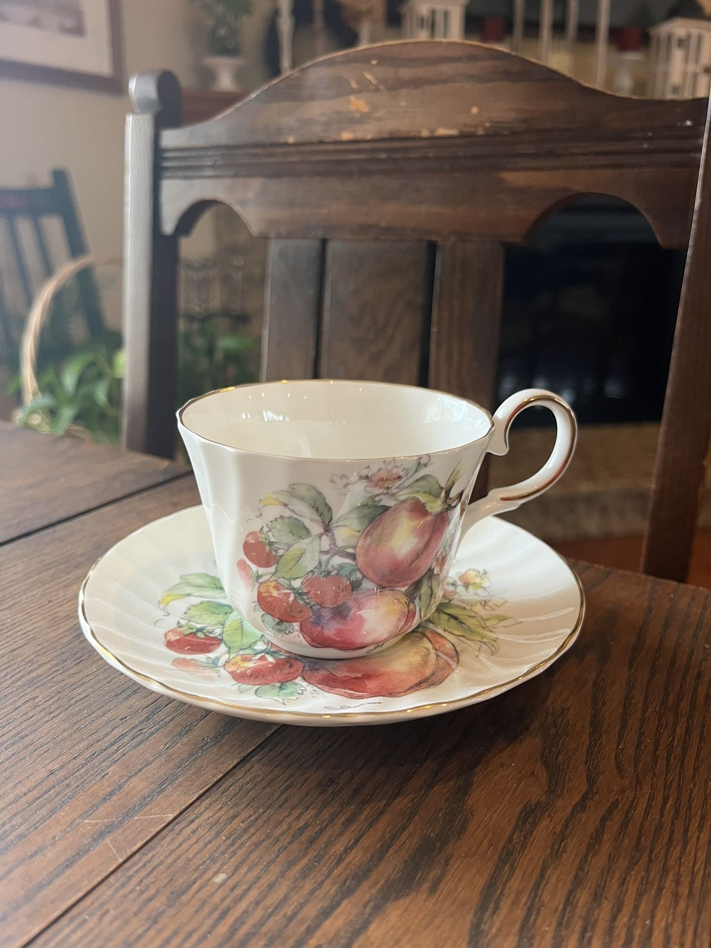 Heirloom Fine Bone China Cup and Saucer