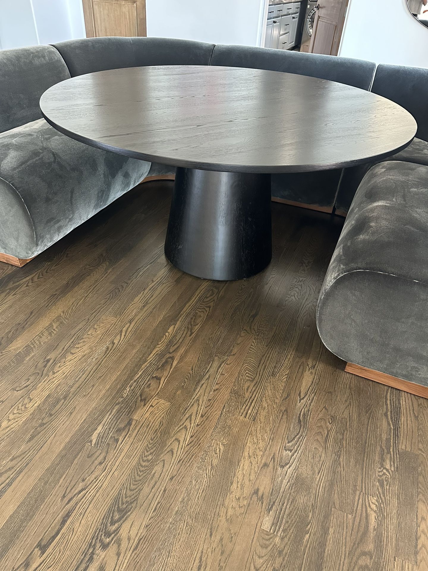 Black 60” Round Dining Table