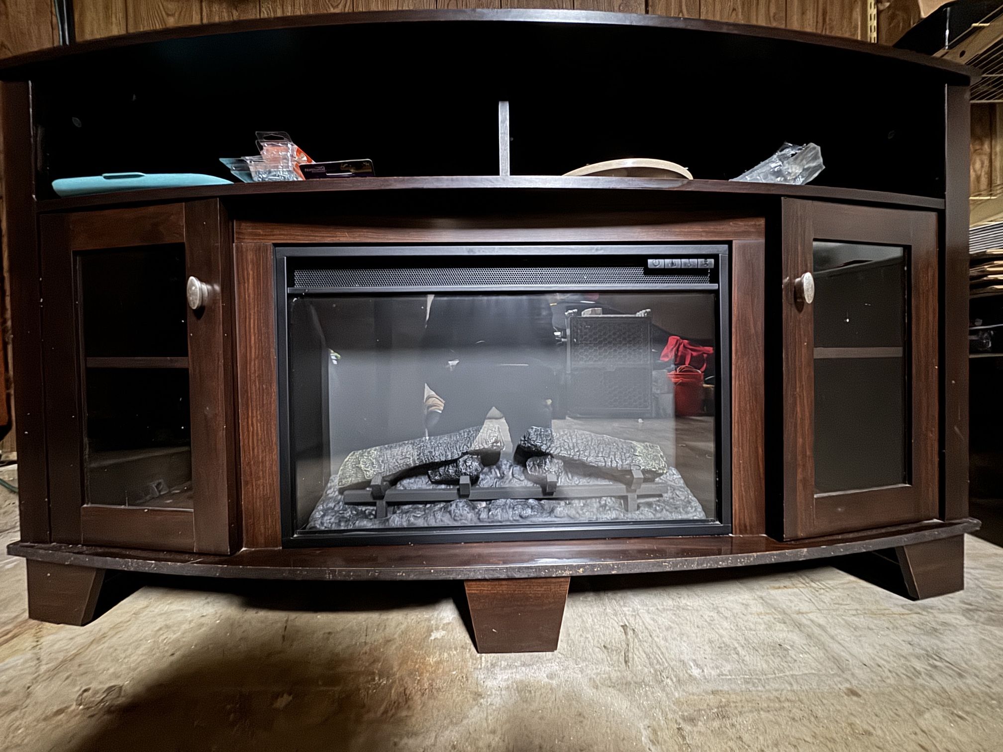 Electric Fireplace Stand W/Heater