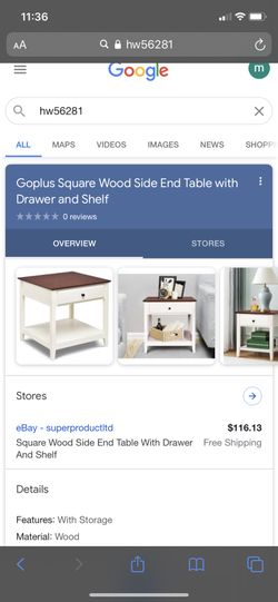Wood end table