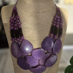 Artisanal Handmade Tagua Nut Necklace. Ecuador 