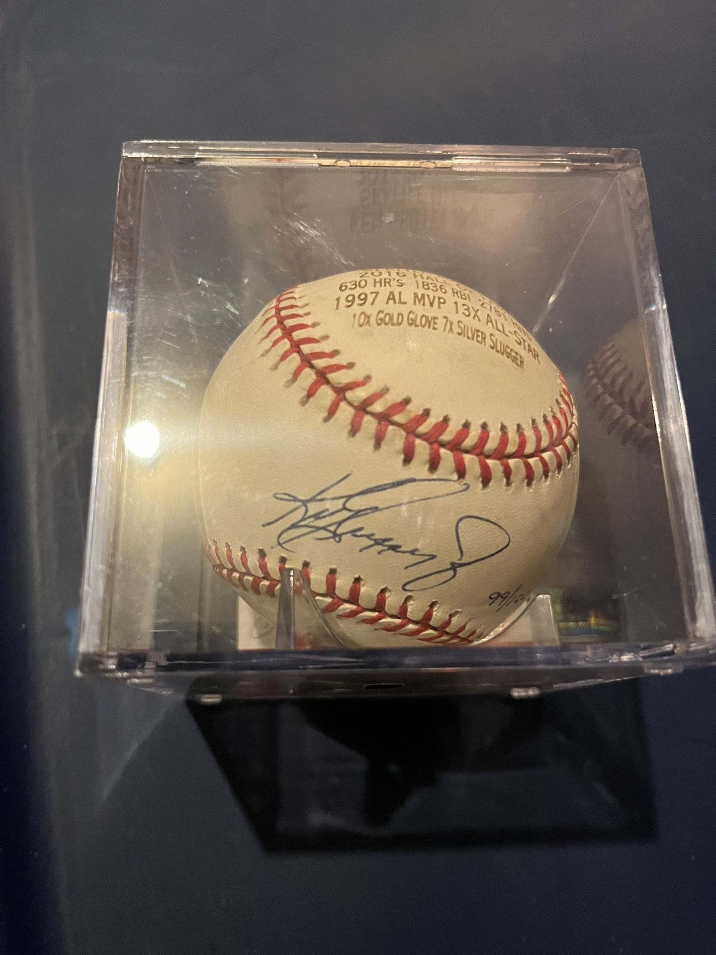 Ken Griffey Jr Autographed HOF Ball Numbered /100 and PSA Certified